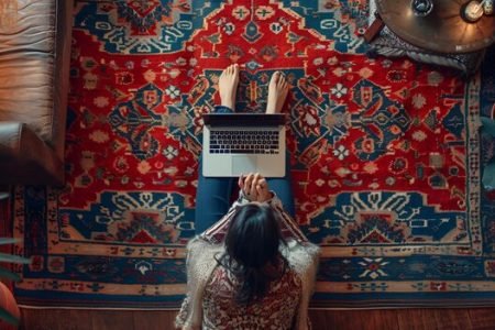 topdown-view-asian-woman-carpet-using-laptop-living-room-highlighting-carpet-details_1117469-46009